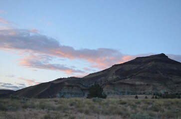 sunset in the mountains