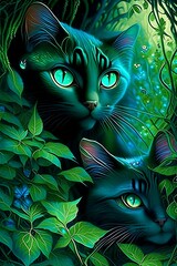 Blossoms Under the Emerald Gaze