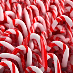 Obraz premium Red and white festive candy canes background