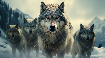 wolf in winter © Alin
