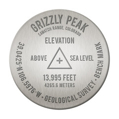 Grizzly Peak Bench Mark illustration, transparent, the 46th Tallest Mountain in the United States, in the state of Colorado