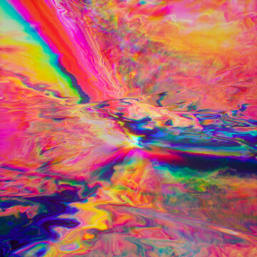 Colorful Abstract Glitch Dispersion Distortion Background