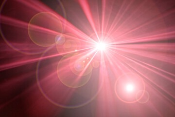 Red rays with black background. Meditation. Universe. Space. Laser. Flashes. Brain. Supernova