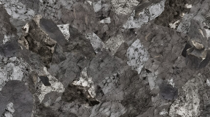 Fototapeta premium Polished dark grey granit or marble surface. Generative AI stone texture background