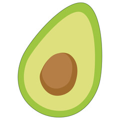 Isolated colored avocado icon Flat design Vector