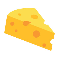 Isolated slice of cheese icon Flat design Vector