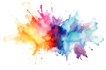 Watercolor stain with paint splatter