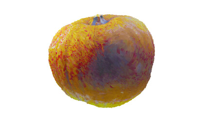 Cute hand drawn oil painting pumpkin. Autumn Halloween drawing