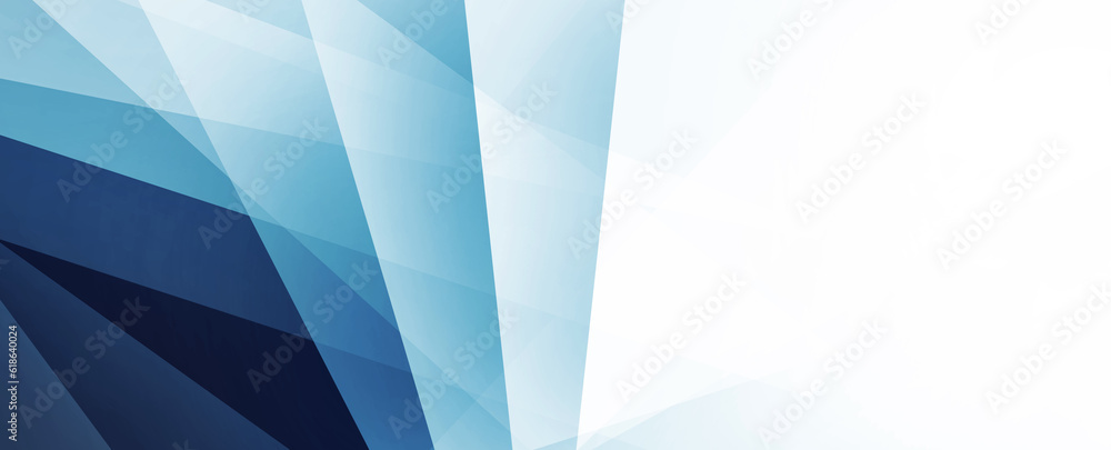 Wall mural abstract blue and white background in creative geometric art pattern, modern abstract art style busi