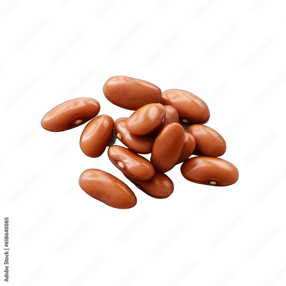 Poster beans isolated on white created with generative ai