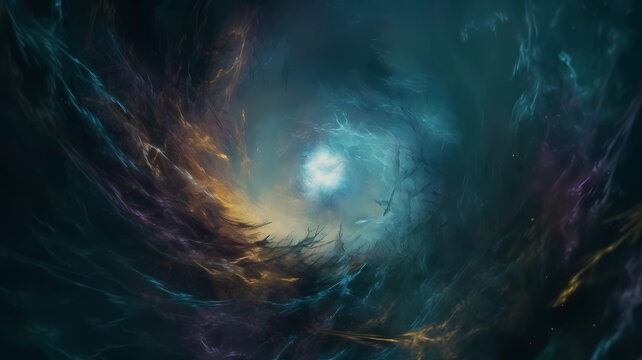 AI Generated of Extremely detailed Extreme closeup, unreal imagination with pulsar vortex nebula