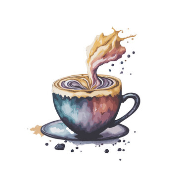 cup of coffee with milk