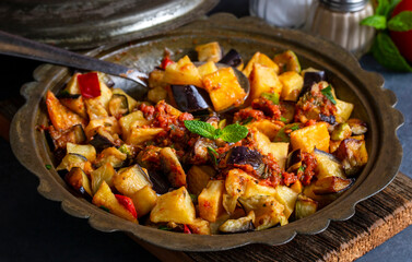 Turkish style mixed vegetable fried (Karisik Kizartma)