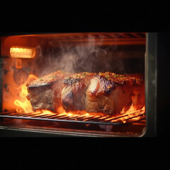 Juicy meat cook in the oven