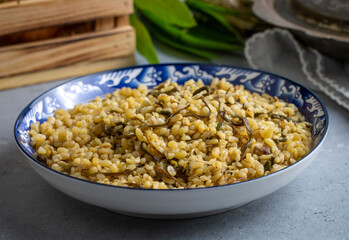 Herbed bulgur pilaf. 