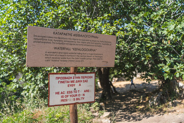 Die Wasserfälle in der Nähe von Theologos auf der Insel Thassos.