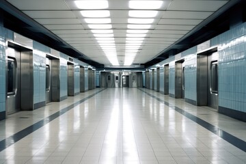 Fototapeta premium stock photo of empty Subway station photography Generated AI