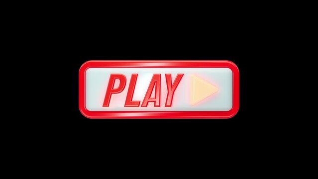 play 3d Button animation for social media content