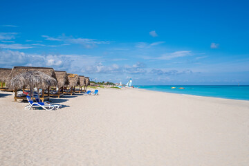 The beautiful beach of Varadero in Cuba 