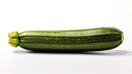 Zucchini on the white background. Created with Generative AI technology.