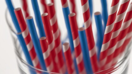A Scene Of A Magnificently Panoramic View Of A Glass Of Straws