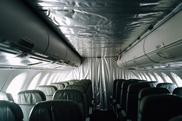inside airplane sheet profesional photography ai generated