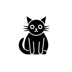 Cat Silhouette Icon SVG Vector, Little Cat, Cute Cats