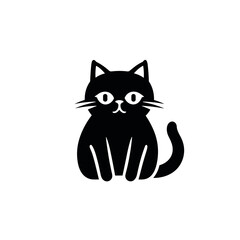 Cat Silhouette Icon SVG Vector, Little Cat, Cute Cats