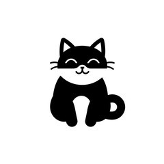 Cat Silhouette Icon SVG Vector, Little Cat, Cute Cats