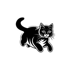 Cat Silhouette Icon SVG Vector, Paw, Sleeping Cat, Cat House, LIttle Cat, Cute Cats