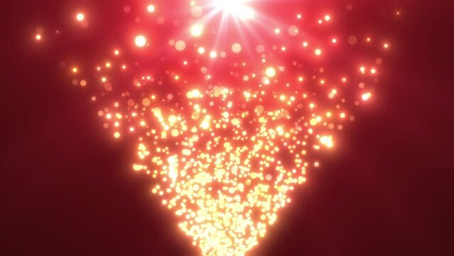 Animation of red particles rising like a tornado. seamless loop.