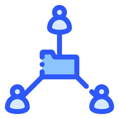 data sharing icon in bluetone style