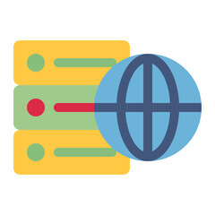 Fototapeta premium server icon in flat style