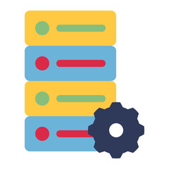 Fototapeta premium server icon in flat style