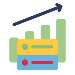 server performance icon in flat style