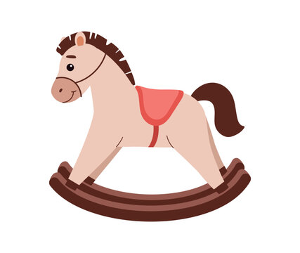 Cute horse toy for kids concept
