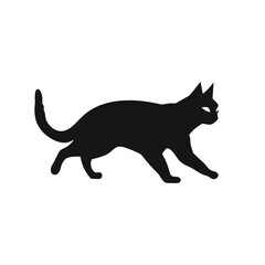 Cat Silhouette, Black and white SVG isolated graphics in the white background