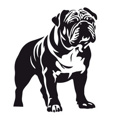 Dog Silhouette isolated graphic, wolf, puppy, breed, black and white