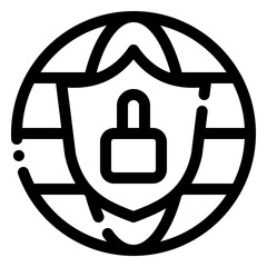 vpn icon in line style