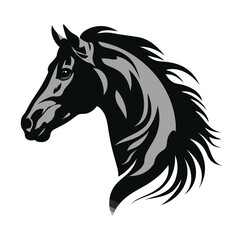 Horse silhouette, SVG isolated graphic, horses, beautiful animal