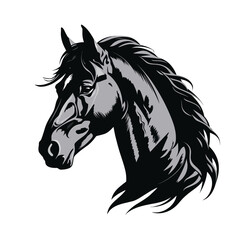 Horse silhouette, SVG isolated graphic, horses, beautiful animal