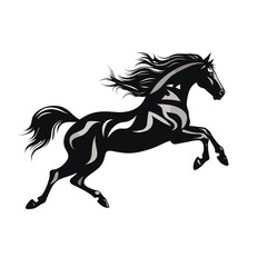 Horse silhouette, SVG isolated graphic, horses, beautiful animal