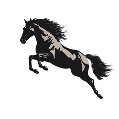 Horse silhouette, SVG isolated graphic, horses, beautiful animal