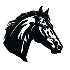 Horse silhouette, SVG isolated graphic, horses, beautiful animal