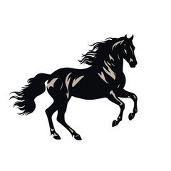 Horse silhouette, SVG isolated graphic, horses, beautiful animal