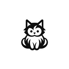 Cute looking cat, adorable kiity, kitten, graphic svg vector illustration of a little cat, young, head, big eyes