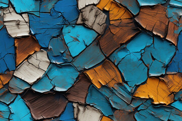 Nahtlos wiederholendes Muster - Bunte Holz Wand - Rau, alt und verwittert - Grunge und Vintage Stil