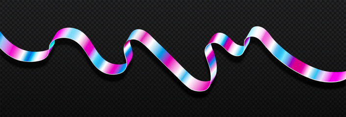 Fototapeta premium Holographic bright ribbon concept