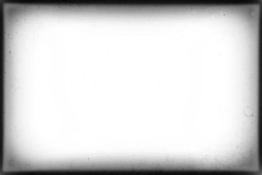 Vintage photo lens frame with vignette and dust, splatters, template on transparent background (png image). Useful for design, vintage film effects, and backgrounds	