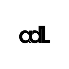 adl typography letter monogram logo design